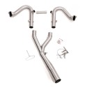 Colector de silenciador sin catalizador 1250lc en acero inoxidable