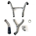 Kit de escape completo hp2 y megamoto acero inoxidable