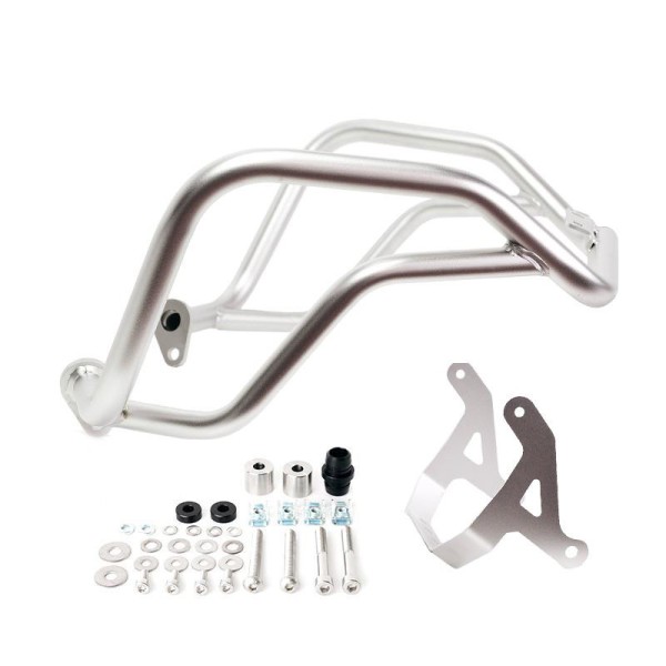 Barra de protección del depósito bmw r1300gs heavy duty (color plata)