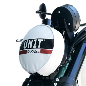 Funda de cuero para faros delanteros con logotipo