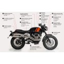 Correa de tanque con portaequipajes guzzi
