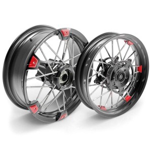 Par de ruedas de radios ninet racer y pure 24m9 sx tubeless (2017 en adelante)