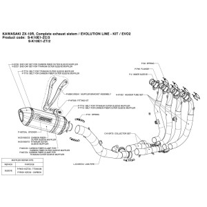 Escape completo Evolution. No homologado  Akrapovic S-K10E1-ZC-2