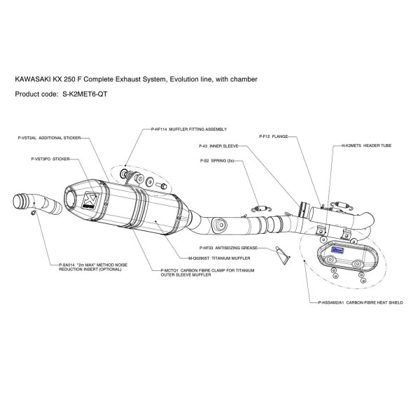 Escape completo Evolution. No homologado  Akrapovic S-K2MET6-QT