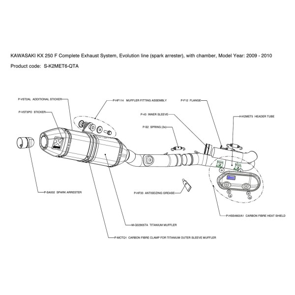 Escape completo Evolution. No homologado  Akrapovic S-K2MET6-QTA