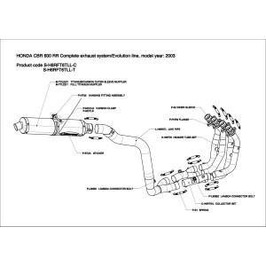 Escapes completos Evolution. No homologado  Akrapovic S-H6RFT6TLL-T