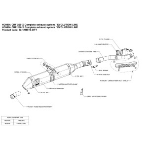 Escapes completos Evolution. No homologado  Akrapovic S-H2MET3-DTT