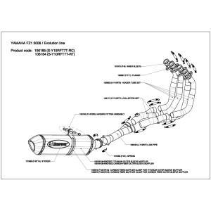 Escapes completos Evolution. No homologado  Akrapovic S-Y10RFT7T-RT