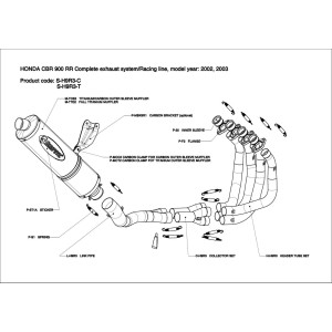Escapes completos Racing no homologado  Akrapovic S-H9R3-C