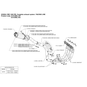 Escapes completos Racing no homologado  Akrapovic S-H10R5L-WC
