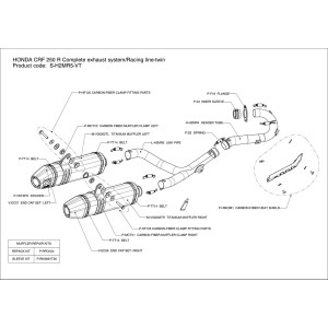 Escapes completos Racing no homologado  Akrapovic S-H2MR5-VT