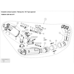 Escapes completos Racing. Homologado  Akrapovic S-Y9R16-HDT-1