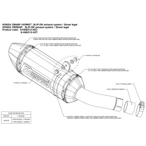 Silenciosos Slip-on. Homologado  Akrapovic S-H6SO12-HZC