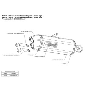 Silenciosos Slip-on. Homologado  Akrapovic S-B13SO2C-HAAT