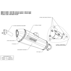 Silenciosos Slip-on. Homologado  Akrapovic S-B13SO1-HLGT