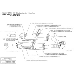 Silenciosos Slip-on. Homologado  Akrapovic S-Y10SO8-HDTT