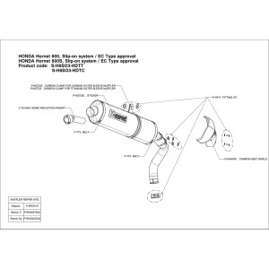 Silenciosos Slip-on. Homologado  Akrapovic S-H6SO3-HDTT
