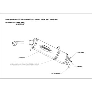Silenciosos Slip-on. Homologado  Akrapovic S-H9BO3-HT