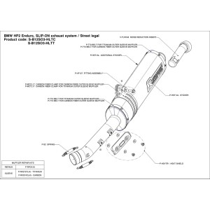 Silenciosos Slip-on. Homologado  Akrapovic S-B12SO3-HLTC