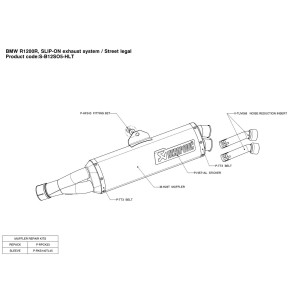 Silenciosos Slip-on. Homologado  Akrapovic S-B12SO5-HLT