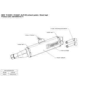 Silenciosos Slip-on. Homologado  Akrapovic S-B12SO5-HLT-1