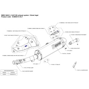 Silenciosos Slip-on. Homologado  Akrapovic S-B6SO1C-HLT