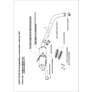 Silenciosos Slip-on. Homologado  Akrapovic S-H6SO8T-HTC