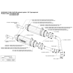 Silenciosos Slip-on. Homologado  Akrapovic S-K10SO3C-HZT