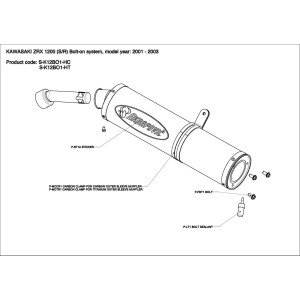 Silenciosos Slip-on. Homologado  Akrapovic S-K12BO1-HT
