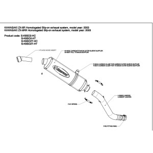 Silenciosos Slip-on. Homologado  Akrapovic S-K6SO2-HT