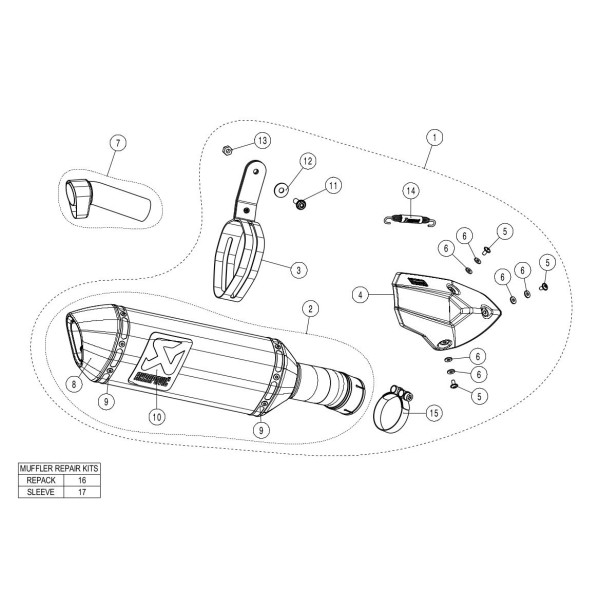Silenciosos Slip-on. Homologado  Akrapovic S-B10SO13-HZC