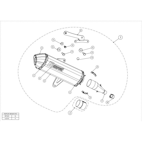 Silenciosos Slip-on. Homologado  Akrapovic S-H3SO4-HRSS
