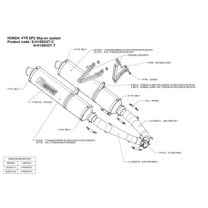 Silenciosos Slip-on. No homologado  Akrapovic S-H10SO2T-C