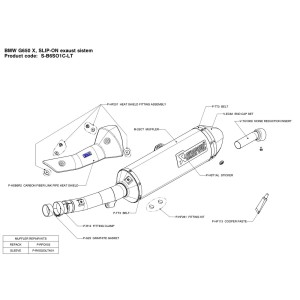 Silenciosos Slip-on. No homologado  Akrapovic S-B6SO1C-LT