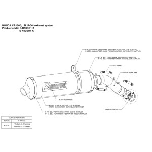 Silenciosos Slip-on. No homologado  Akrapovic S-H13SO1-T
