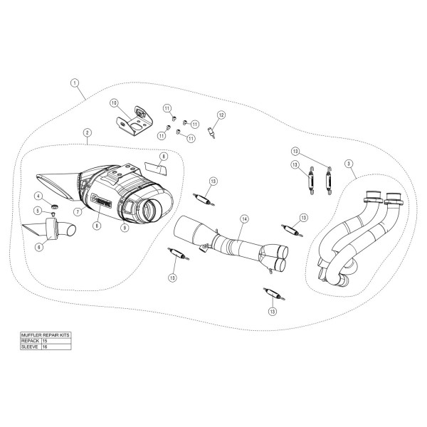 Escapes completos Racing. No homologado  Akrapovic S-K6R13-AFCRT