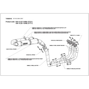 Escapes completos Racing  Akrapovic S-Y10R6L-DTT-1