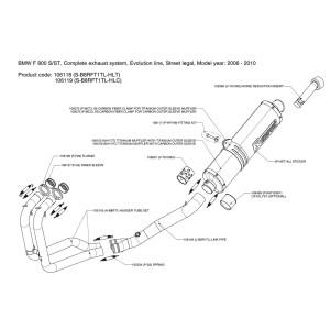Escapes completos Evolution. Homologado  Akrapovic S-B8RFT1TL-HLC