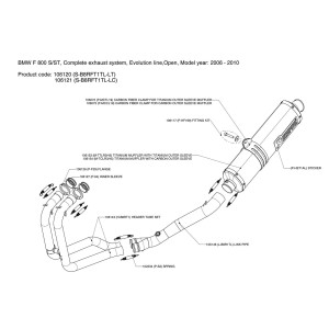 Escapes completos Evolution. Homologado  Akrapovic S-B8RFT1TL-LT