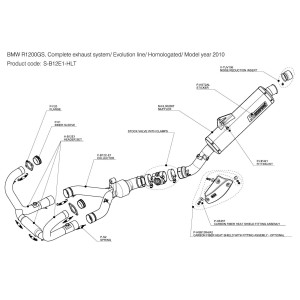 Escapes completos Evolution. Homologado  Akrapovic S-B12E1-HLT