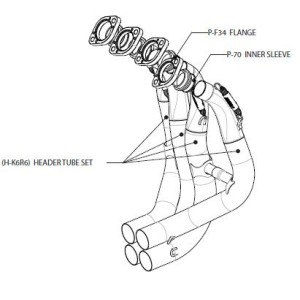 Colectores  Akrapovic H-K6R6