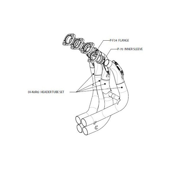 Colectores  Akrapovic H-K6R6