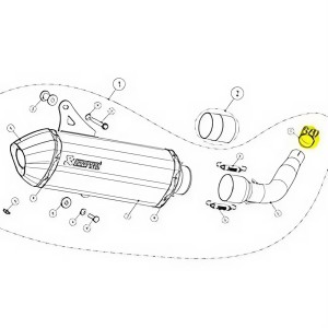 Brida inoxidable  Akrapovic P-R51