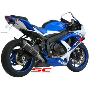 SC Project para SUZUKI GSX-R600 - GSX-R750 (2008 - 2010) - Escape Oval carbono
