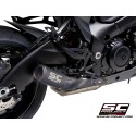 SC Project para SUZUKI GSX-S1000 (2017- 2020) - F - Escape CR-T titanio, negro mate, con malla antipiedras