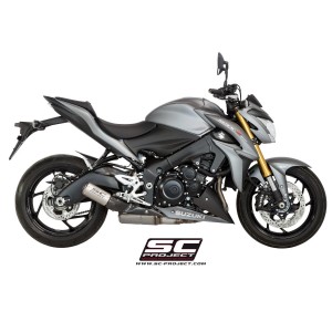 SC Project para SUZUKI GSX-S1000 (2017- 2020) - F - Escape CR-T titanio, con malla antipiedras