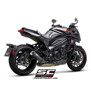 SC Project para SUZUKI KATANA (2019 - 2020) - Escape Metal Black acero inoxidable, con tapa de salida mecanizado a partir de un 