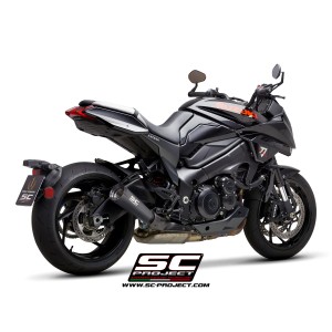 SC Project para SUZUKI KATANA (2019 - 2020) - Escape Metal Black acero inoxidable, con tapa de salida mecanizado a partir de un 