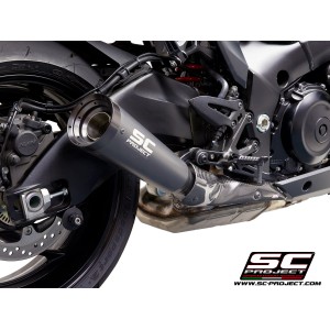 SC Project para SUZUKI KATANA (2019 - 2020) - Escape Metal Black acero inoxidable, con tapa de salida mecanizado a partir de un 