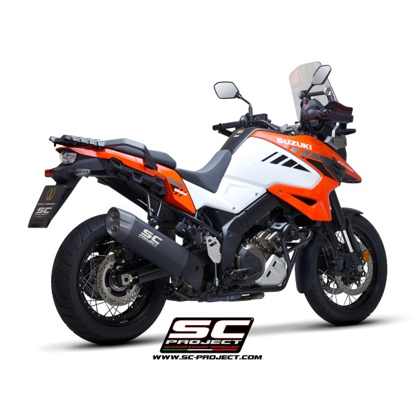 SC Project para SUZUKI V-STROM 1050 XT (2020 - 2025) - Escape Adventure titanio, negro mate